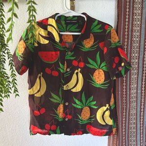 Mini Rodini Tropical Print Linen Cotton S/S Summer Vacay Ready